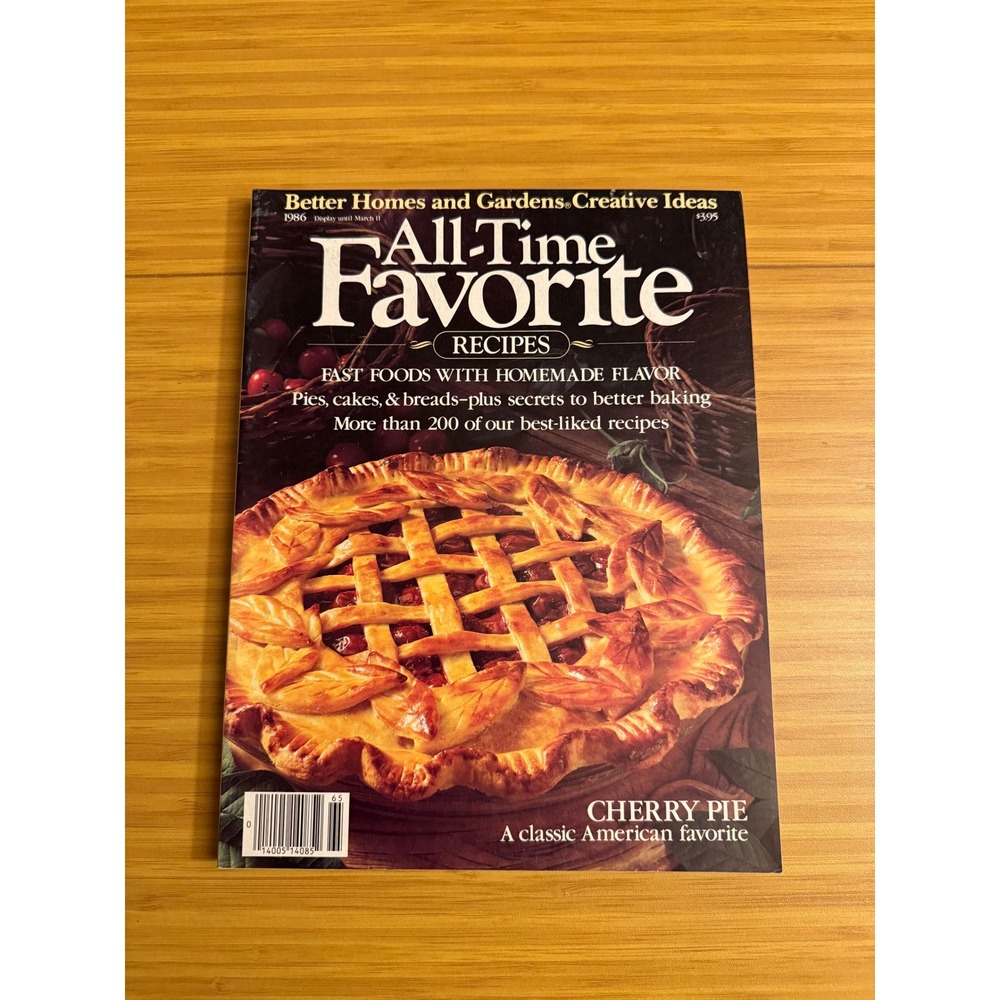 Better Homes Gardens All Time Favorite‎ Recipes Cookbook Cherry Pie Baking